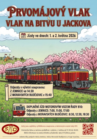 Prvomájový vlak & Vlak na bitvu u Jackova 2026